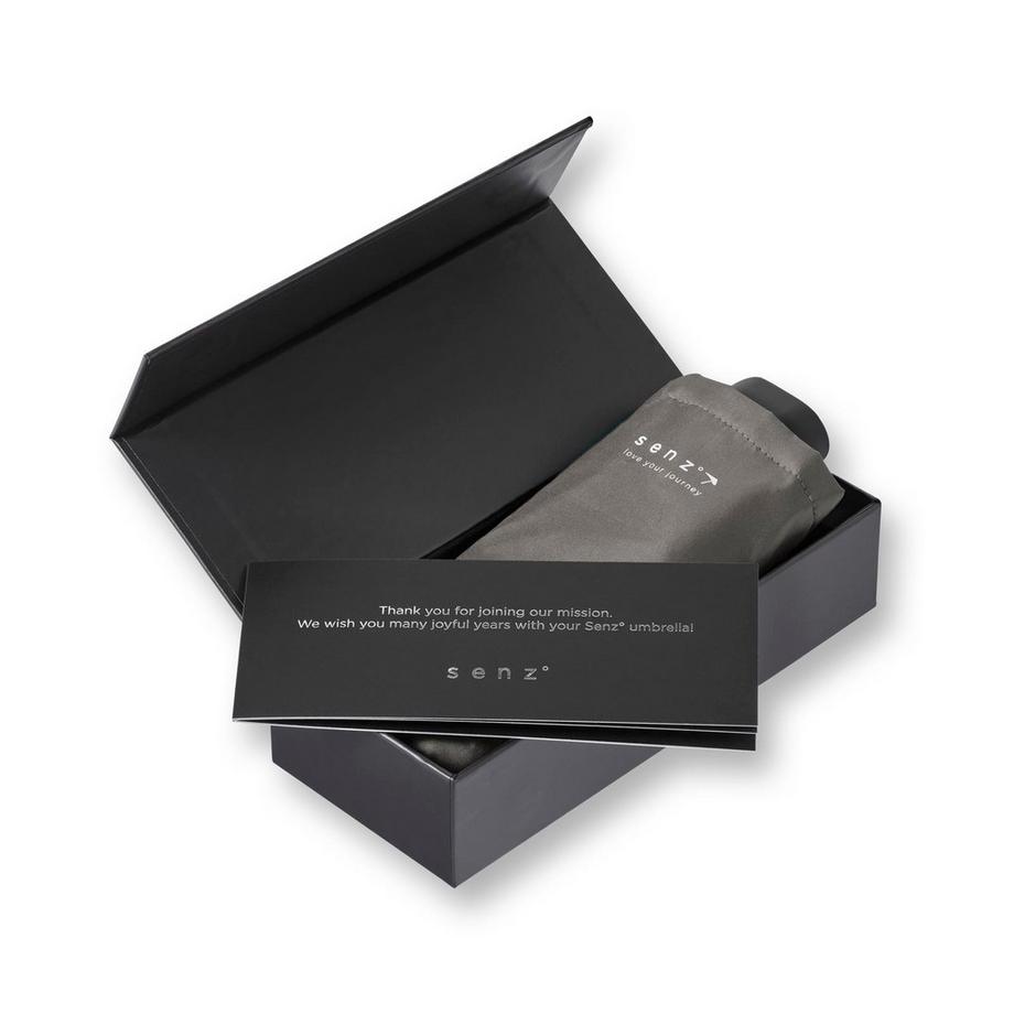 Senz  Senz Micro Foldable Storm Regenschirm, Silk Grau 
