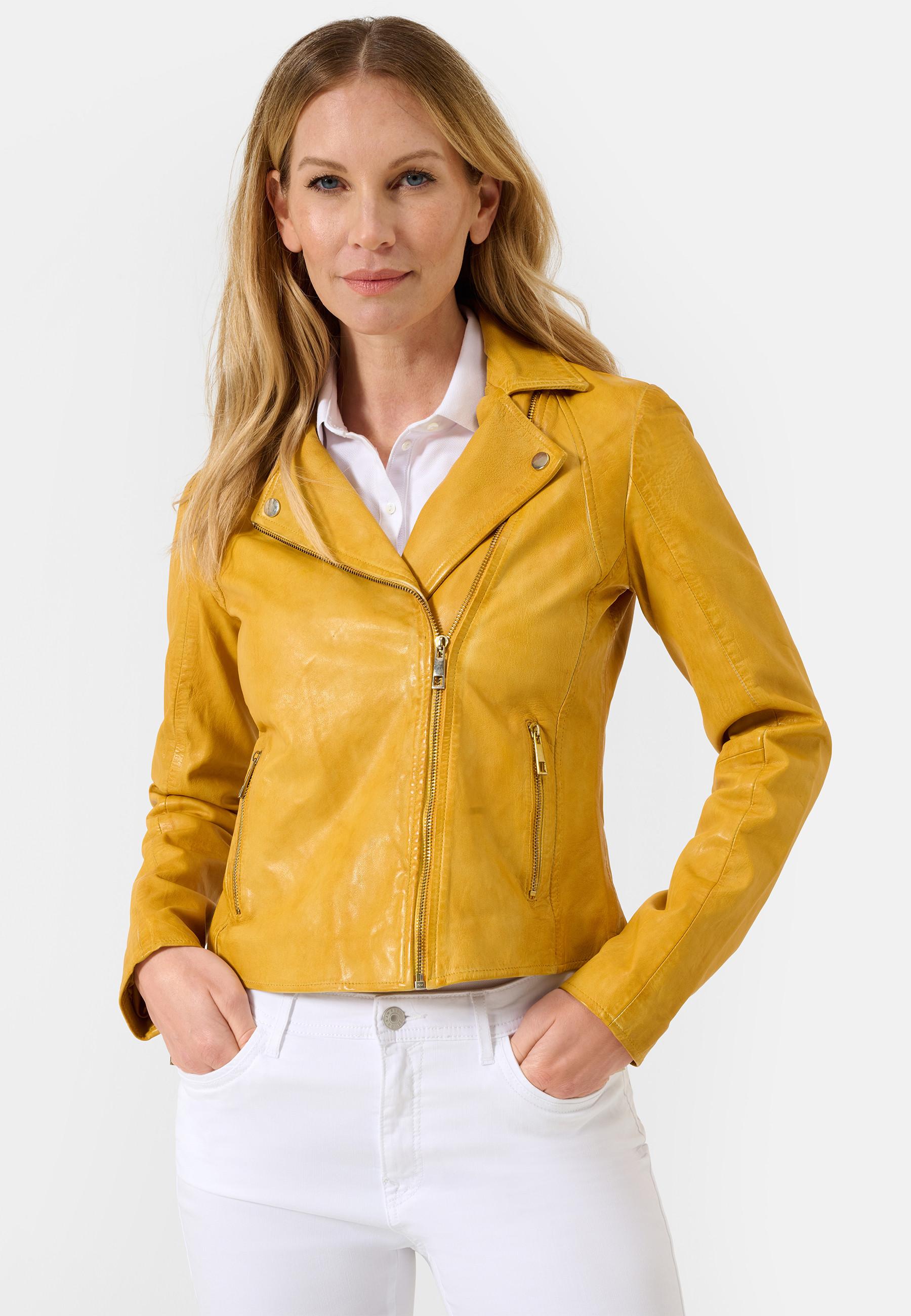 RICANO  Lederjacke, Bikerjacke mit Reverskragen 