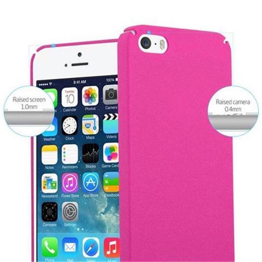 Cadorabo  Housse compatible avec Apple iPhone 5 / 5S / SE 2016 - Hard Case Coque de protection à l'aspect givré contre les rayures et les chocs 