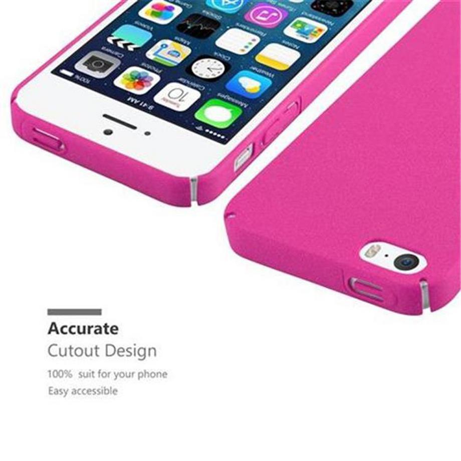 Cadorabo  Housse compatible avec Apple iPhone 5 / 5S / SE 2016 - Hard Case Coque de protection à l'aspect givré contre les rayures et les chocs 