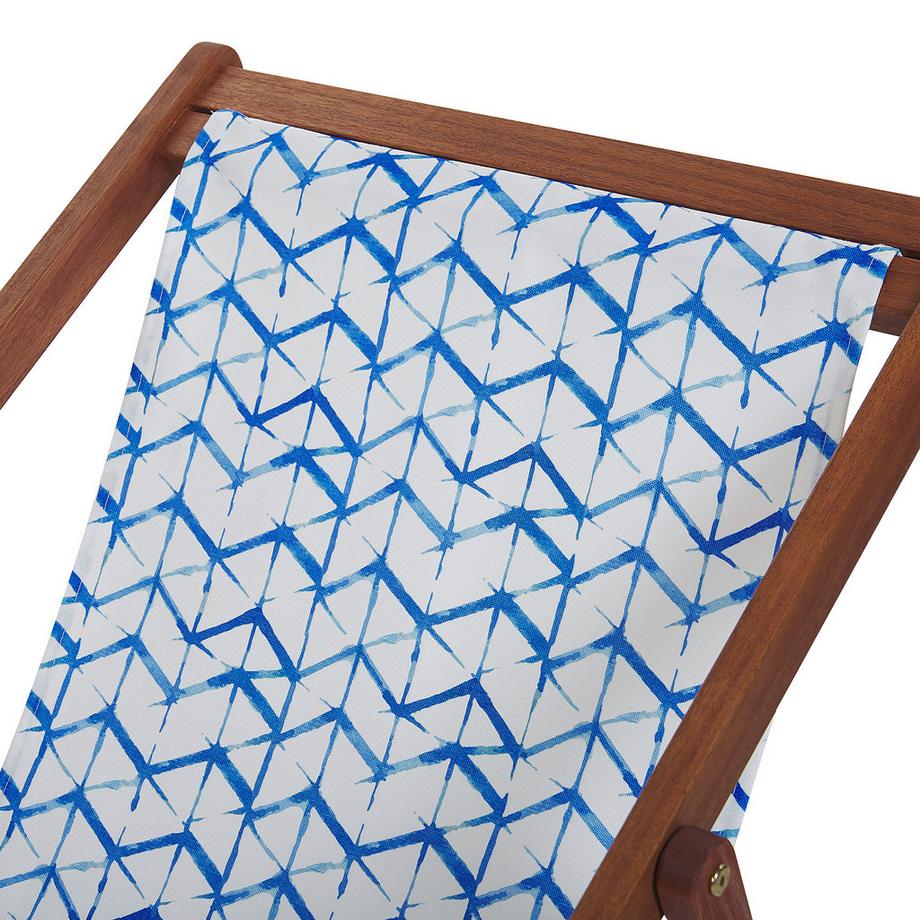 Beliani Lot de 2 chiliennes pliantes en Tissu  ANZIO  