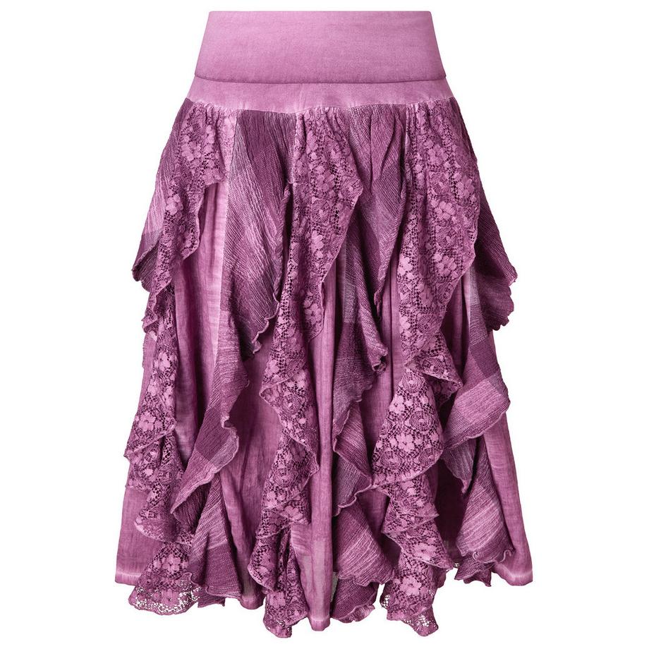 Joe Browns Midirock mit Rüschen und fliessendem Fall  