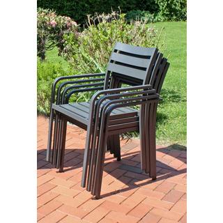 mutoni pleasure Gartenstuhl Treviso Aluminium anthrazit (4-er Set)  