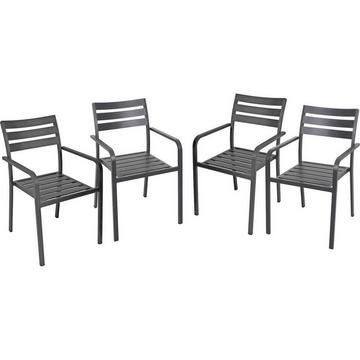 Gartenstuhl Treviso Aluminium anthrazit (4-er Set)