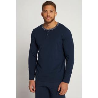 JP1880  Maglia serafino con maniche lunghe, scollo a girocollo e abbottonatura 