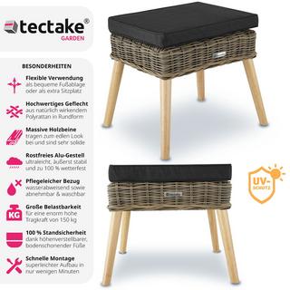 Tectake  Rattan Fussbank Vibo 150kg 