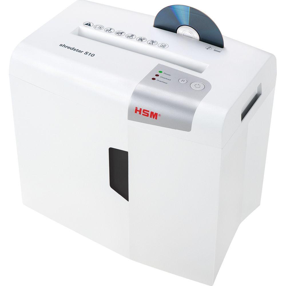 HSM shredstar S10 Distruggi documenti 10 Foglio Taglio a strisce 6 mm P-2 18 l Distrugge anche Graffette, CD  