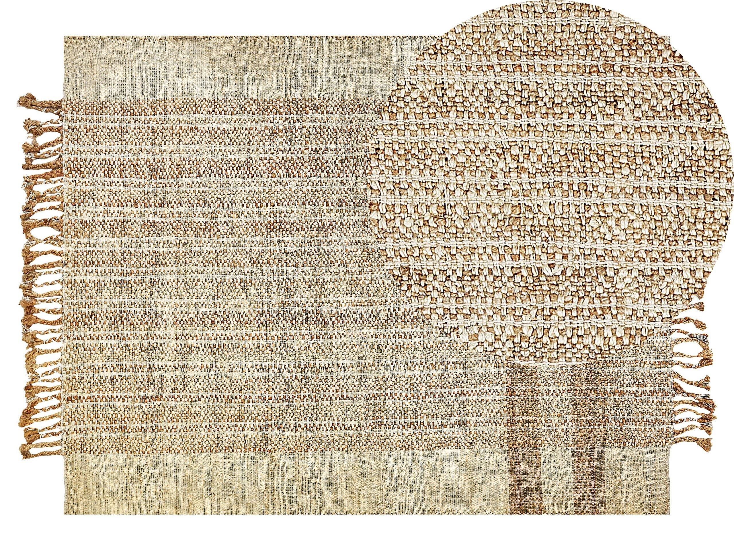 Beliani Tapis en Jute Boho ORTAOBA  