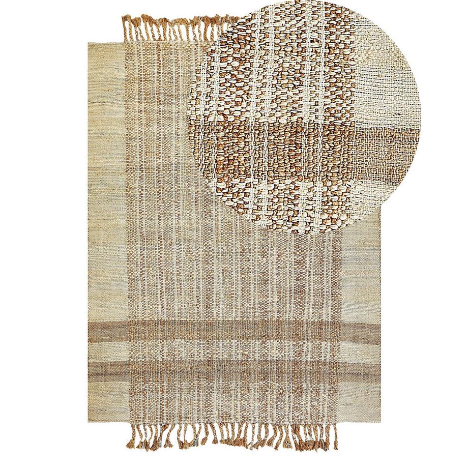 Beliani Teppich aus Jute Boho ORTAOBA  