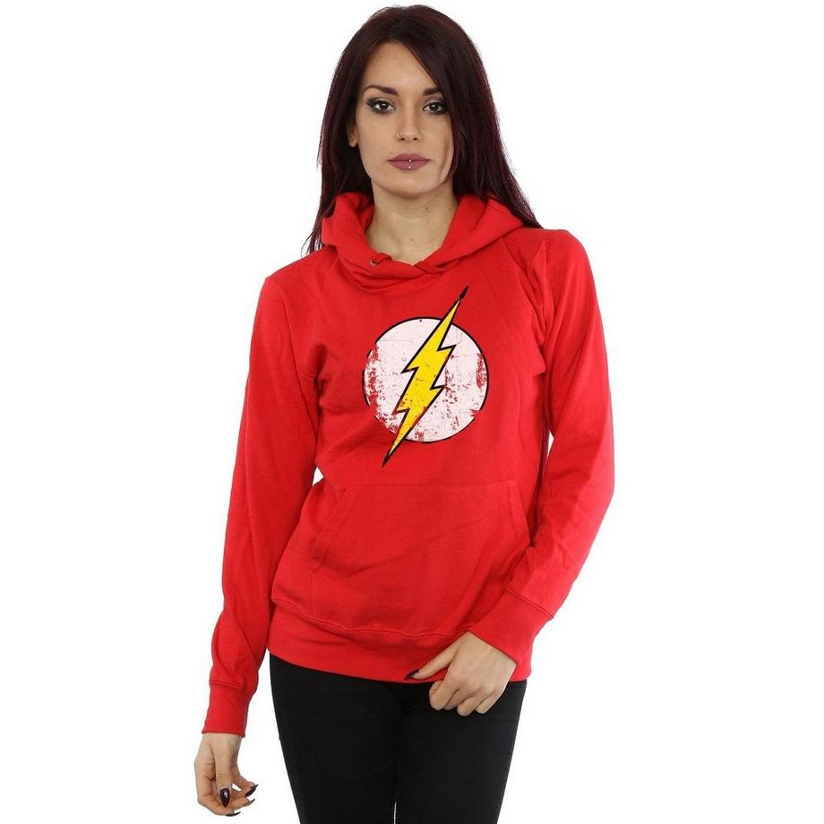 DC COMICS The Flash Distressed Logo Kapuzenpullover  