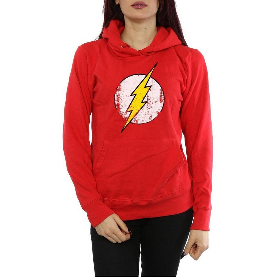 DC COMICS The Flash Distressed Logo Kapuzenpullover  