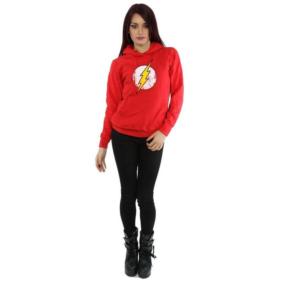 DC COMICS The Flash Distressed Logo Kapuzenpullover  