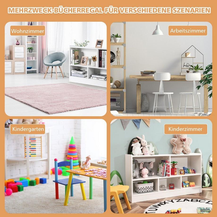 Northio Armoire à jouets pour enfants en bois, étagère pour enfants, bibliothèque  