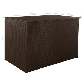 VidaXL Boîte de rangement d'extérieur rotin synthétique  