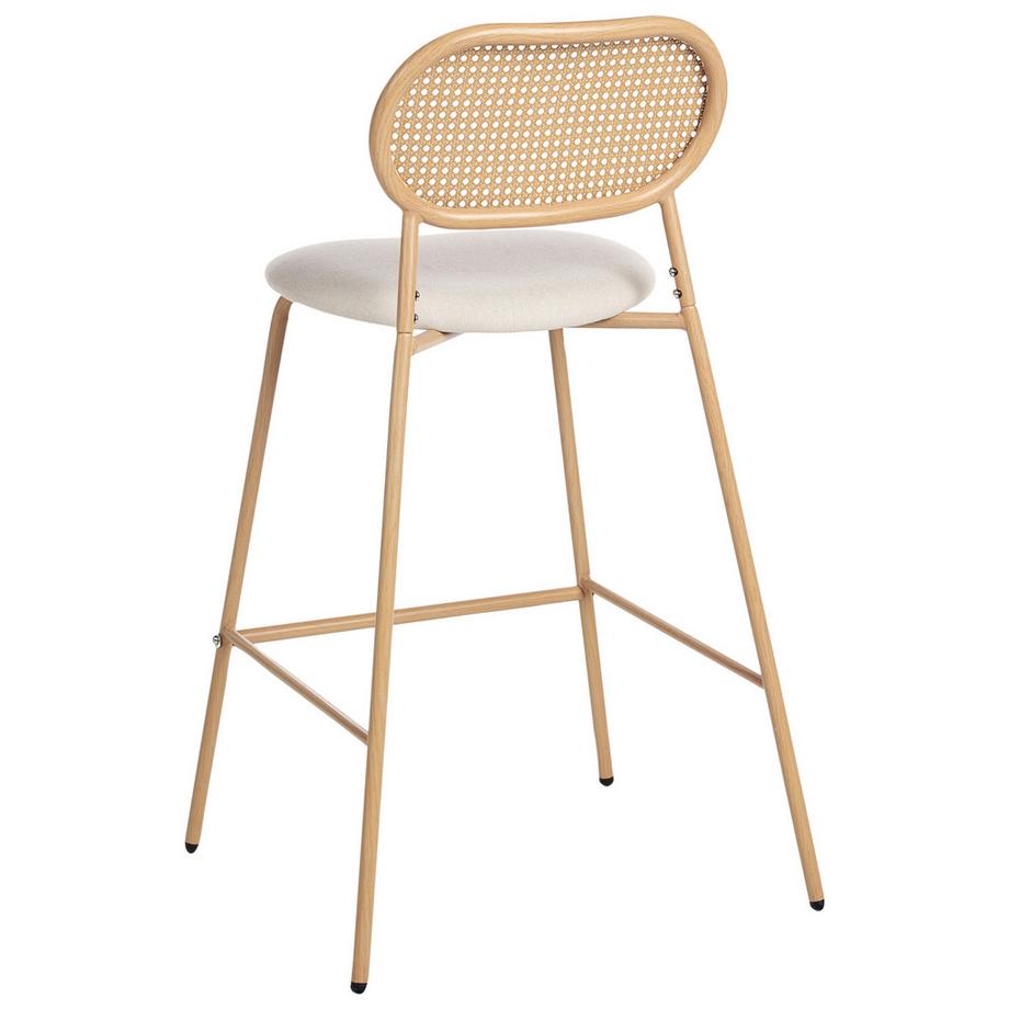 Beliani Lot de 2 chaises de bar en Métal  ADAVER  