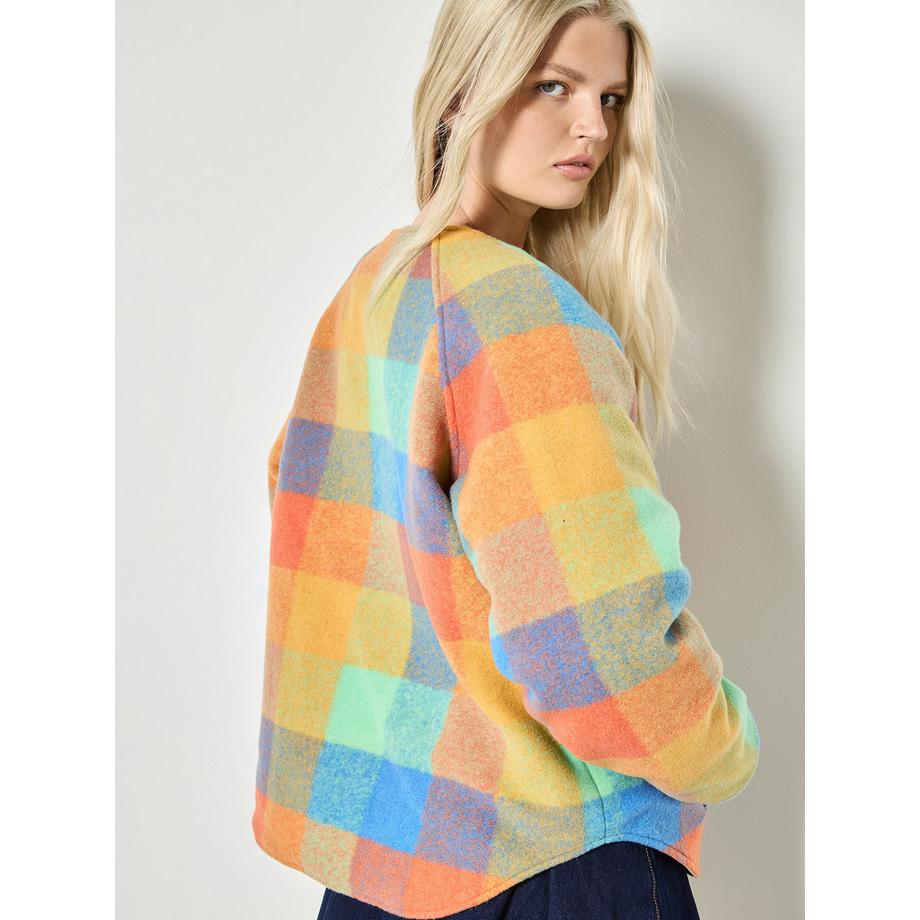 APRICOT Veste Réversible Matelassée Polaire Carreaux  