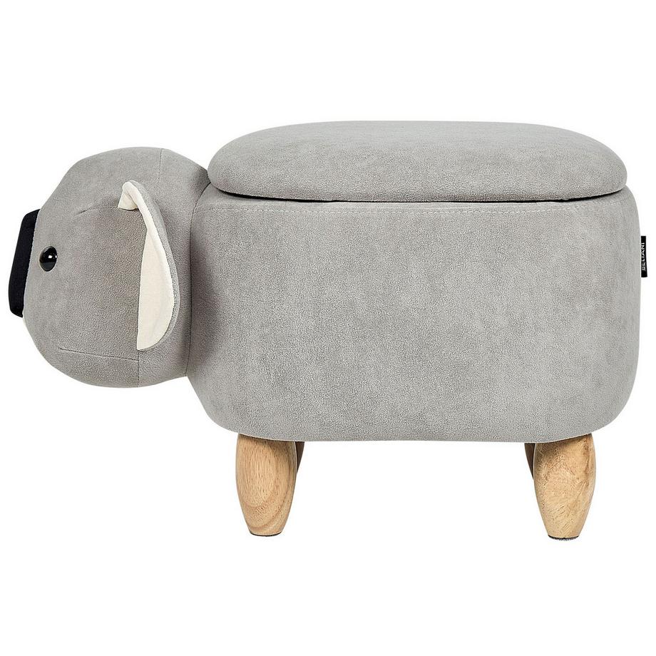 Beliani Tierhocker mit Stauraum aus Samtstoff Modern COALA  