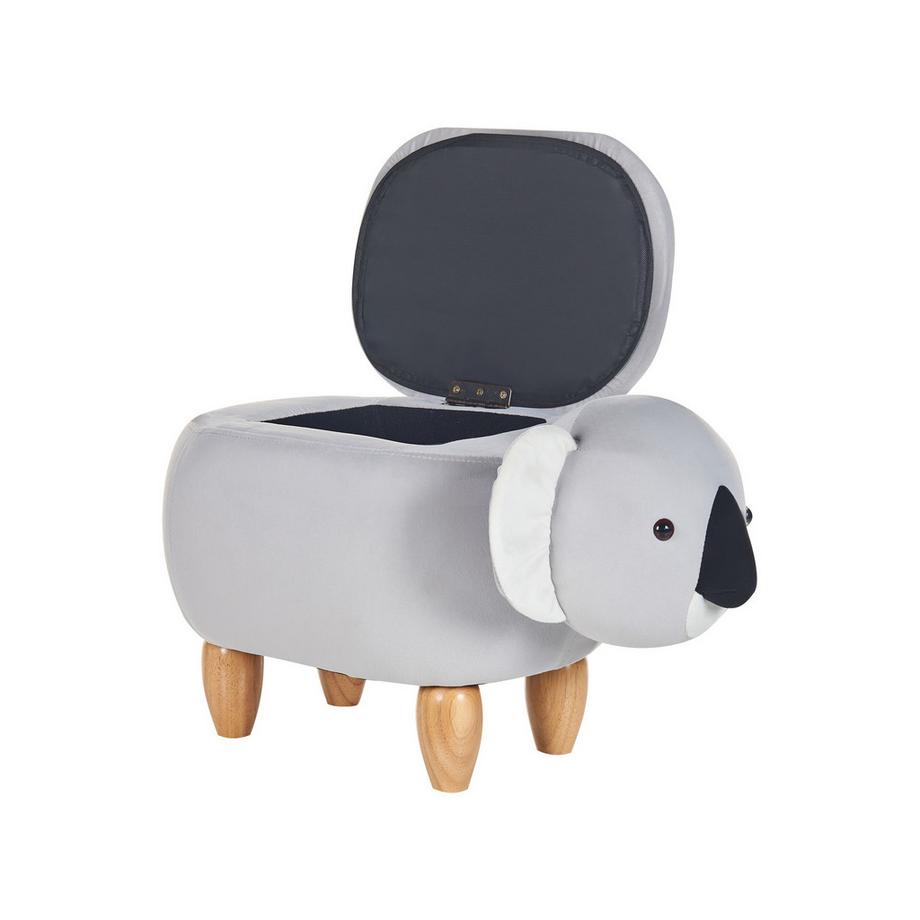 Beliani Tierhocker mit Stauraum aus Samtstoff Modern COALA  