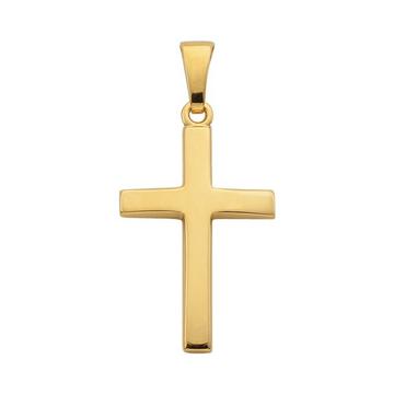 Pendentif croix or jaune 750, 24x12mm