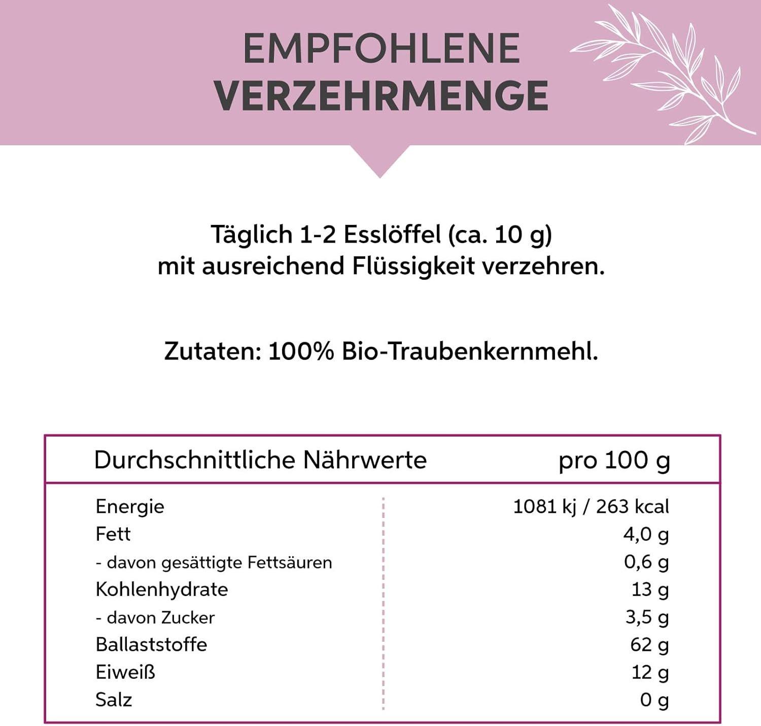 Eltabia  Farina di semi d'uva biologica OPC 