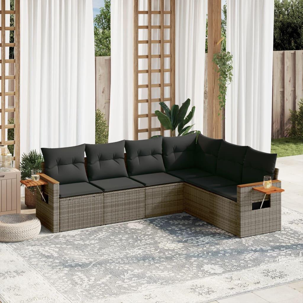 VidaXL set divano da giardino Polirattan  