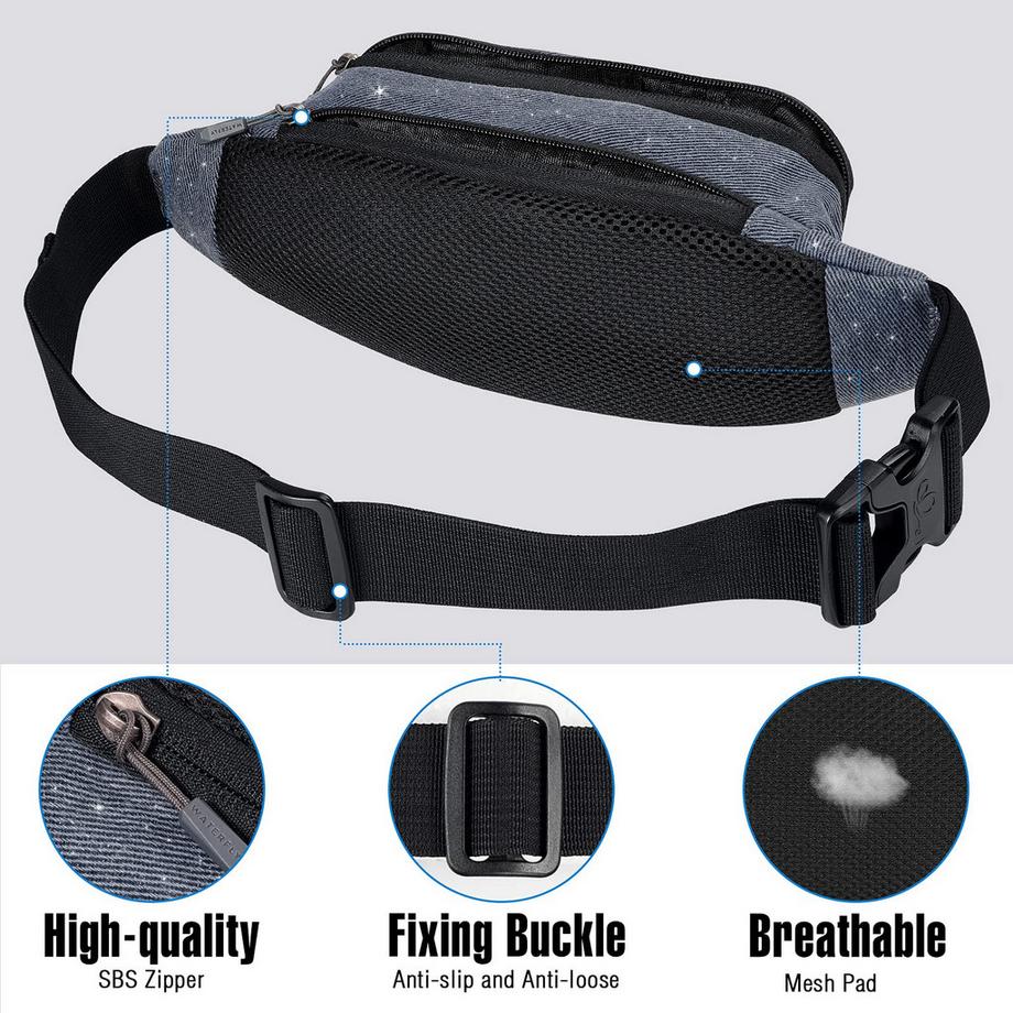 Only-bags.store Sac Banane Hydrofuge avec Prise Casque  