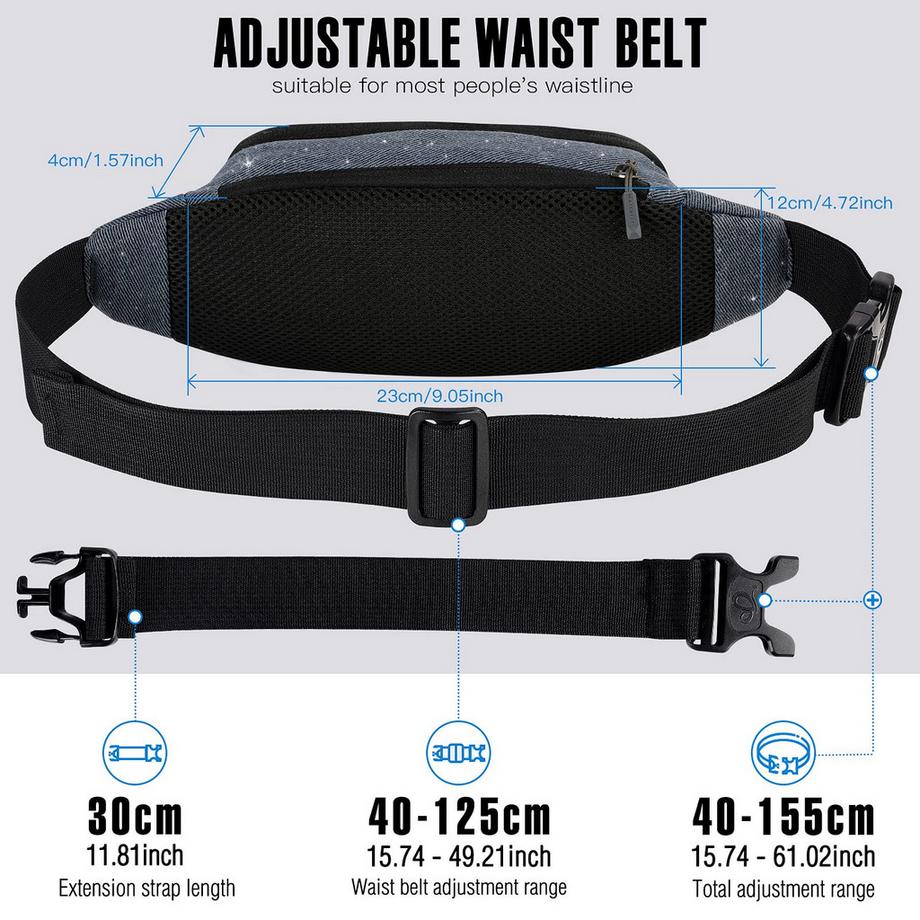 Only-bags.store Sac Banane Hydrofuge avec Prise Casque  