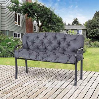 Northio Coussin De Banc Coussin De Siège Coussin De Dossier Coussin Pour Banc De Jardin Meubles De Jardin Porche Balançoires 150 98X8Cm Coton Gris Foncé  