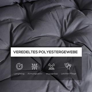 Northio Coussin De Banc Coussin De Siège Coussin De Dossier Coussin Pour Banc De Jardin Meubles De Jardin Porche Balançoires 150 98X8Cm Coton Gris Foncé  