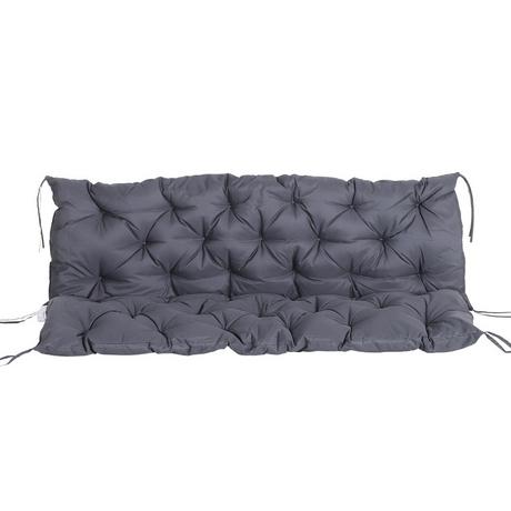 Northio Coussin De Banc Coussin De Siège Coussin De Dossier Coussin Pour Banc De Jardin Meubles De Jardin Porche Balançoires 150 98X8Cm Coton Gris Foncé  