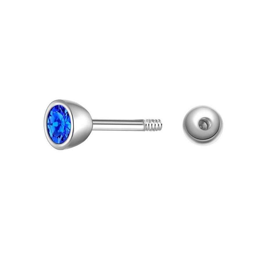 Glanzstücke München  Piercing Geburtsstein Sterling Silber Zirkonia 
