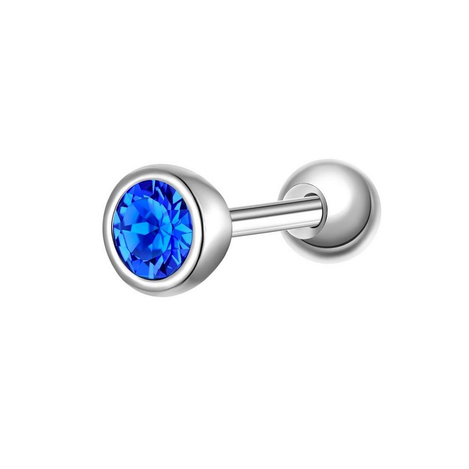 Piercing Geburtsstein Sterling Silber Zirkonia