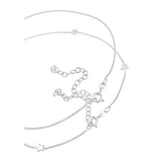 Elli  Fußschmuck Stern Halbmond Astro Duo Set 925 Silber 