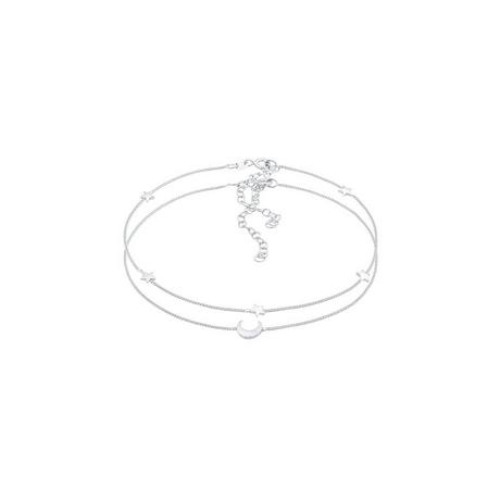 Elli  Fußschmuck Stern Halbmond Astro Duo Set 925 Silber 