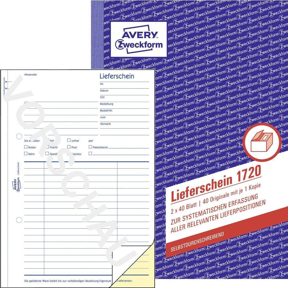 Avery-Zweckform  Bon de livraison Avery Zweckform A5 