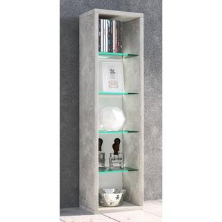 VCM Holz CD DVD Stand Aufbewahrung Standregal Bücherregal Deko Regal Glas Rasato  