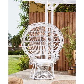 Beliani Chaise paon en Rotin Traditionnel EMMANUELLE  