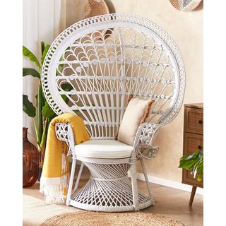 Beliani Chaise paon en Rotin Traditionnel EMMANUELLE  