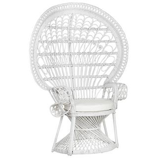 Beliani Chaise paon en Rotin Traditionnel EMMANUELLE  