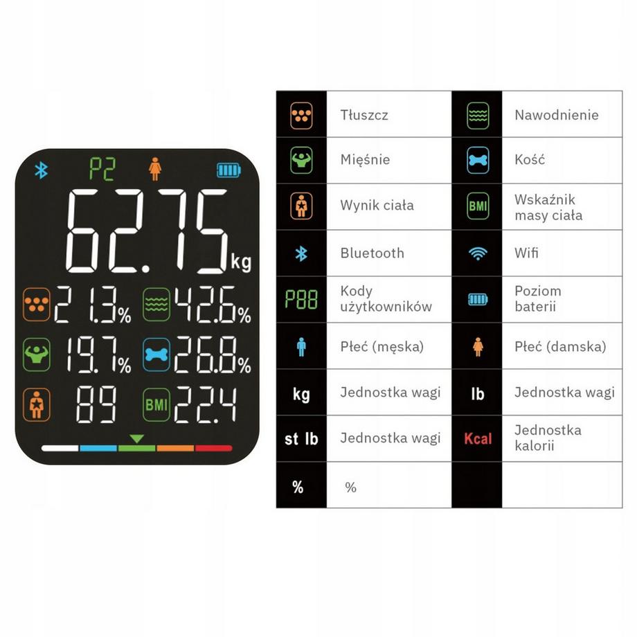 Northix Bilancia pesapersone analitica 15 parametri Apple Health Google Fit SCALA WEBBER  