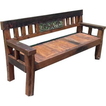 Banc de jardin Sumba teck marron foncé 180