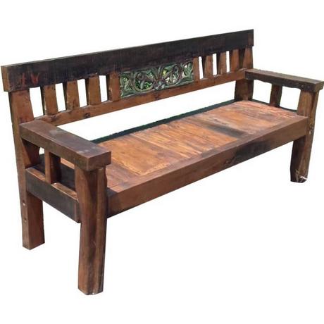 mutoni Panca da giardino Sumba teak marrone scuro 180  