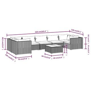 VidaXL Garten-lounge-set poly-rattan  