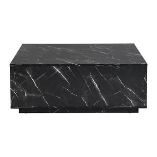 PASCAL MORABITO Couchtisch mit 2 Schubladen - MDF - Marmor-Optik Schwarz - ANTRIM von Pascal Morabito  