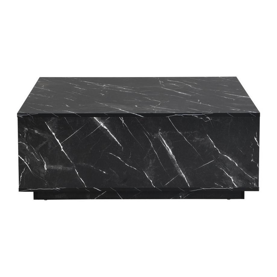 PASCAL MORABITO Couchtisch mit 2 Schubladen - MDF - Marmor-Optik Schwarz - ANTRIM von Pascal Morabito  