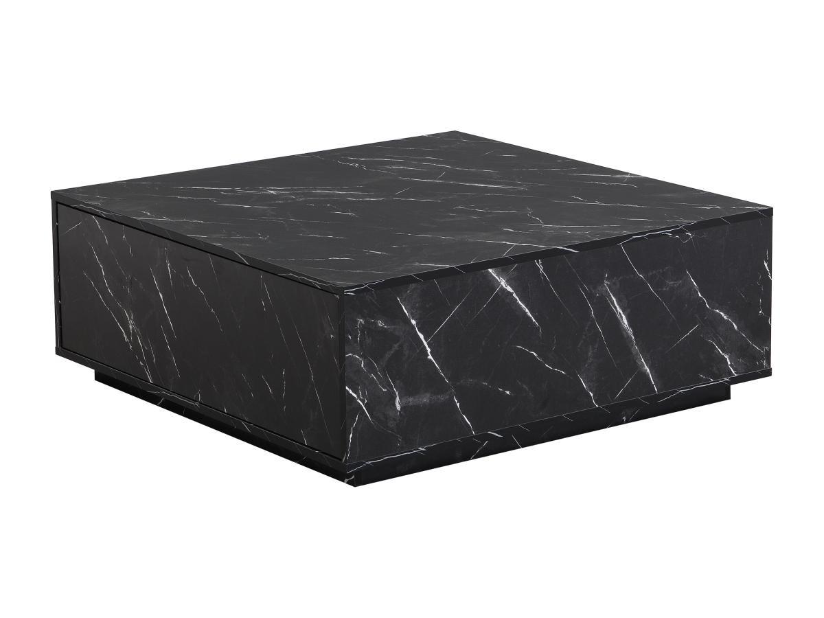 PASCAL MORABITO Couchtisch mit 2 Schubladen - MDF - Marmor-Optik Schwarz - ANTRIM von Pascal Morabito  