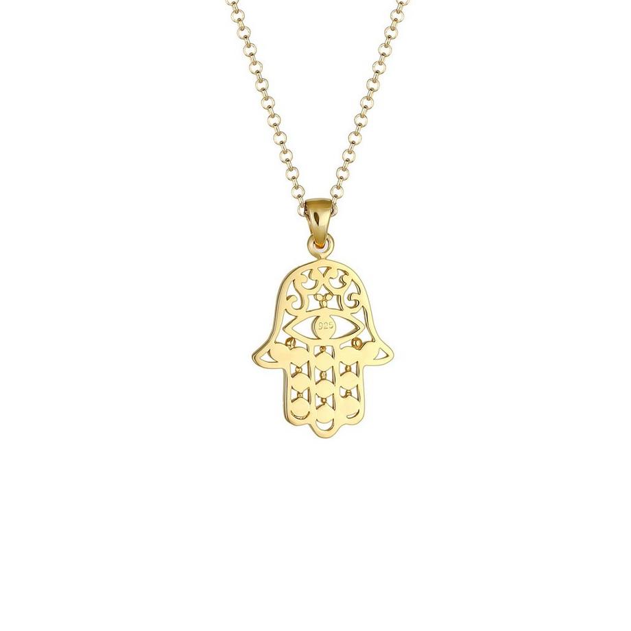 Elli  Halskette Hamsa Hand Der Fatima Evil Eye Kristalle 