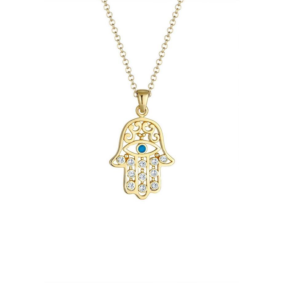 Halskette Hamsa Hand Der Fatima Evil Eye Kristalle