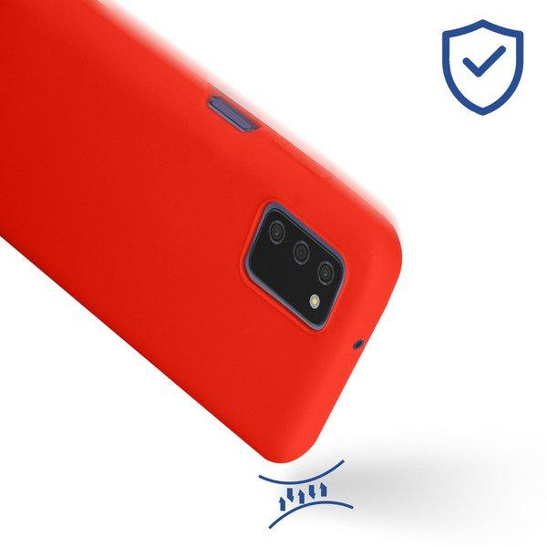 Avizar  Cover Galaxy A03s Silicone Rossa 