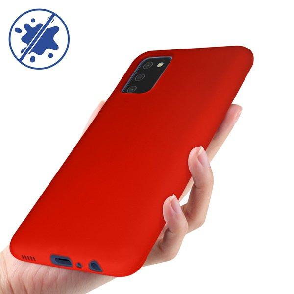 Avizar  Cover Galaxy A03s Silicone Rossa 